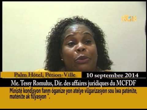 Atelier de vulgarisation sur la loi de paternité, maternité et filiation