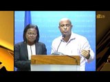 Le Premier Ministre Laurent S  Lamothe a présenté le bilan