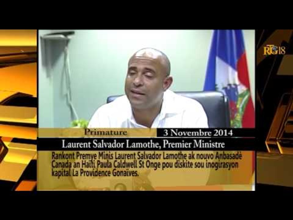 Rencontre entre Le Premier Ministre  Lamothe et l'Ambassadeur canadien , Paula Caldwell St-Ange