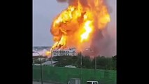 Découvrez les images très impressionnantes d'un incendie géant dans une centrale thermique en banlieue de Moscou