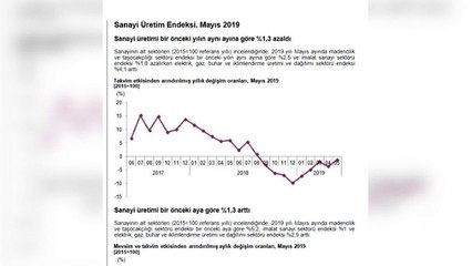 Sanayi üretimi Mayıs'ta azaldı