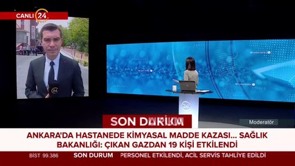 Ankara'da hastanede kimyasal madde kazası