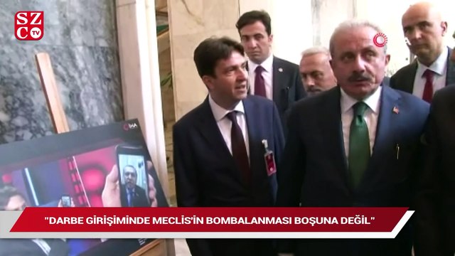 TBMM Başkanı Şentop Darbe girişiminde Meclis’in bombalanması boşuna değil