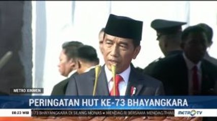 Jokowi Pimpin Upacara HUT ke-73 Bhayangkara
