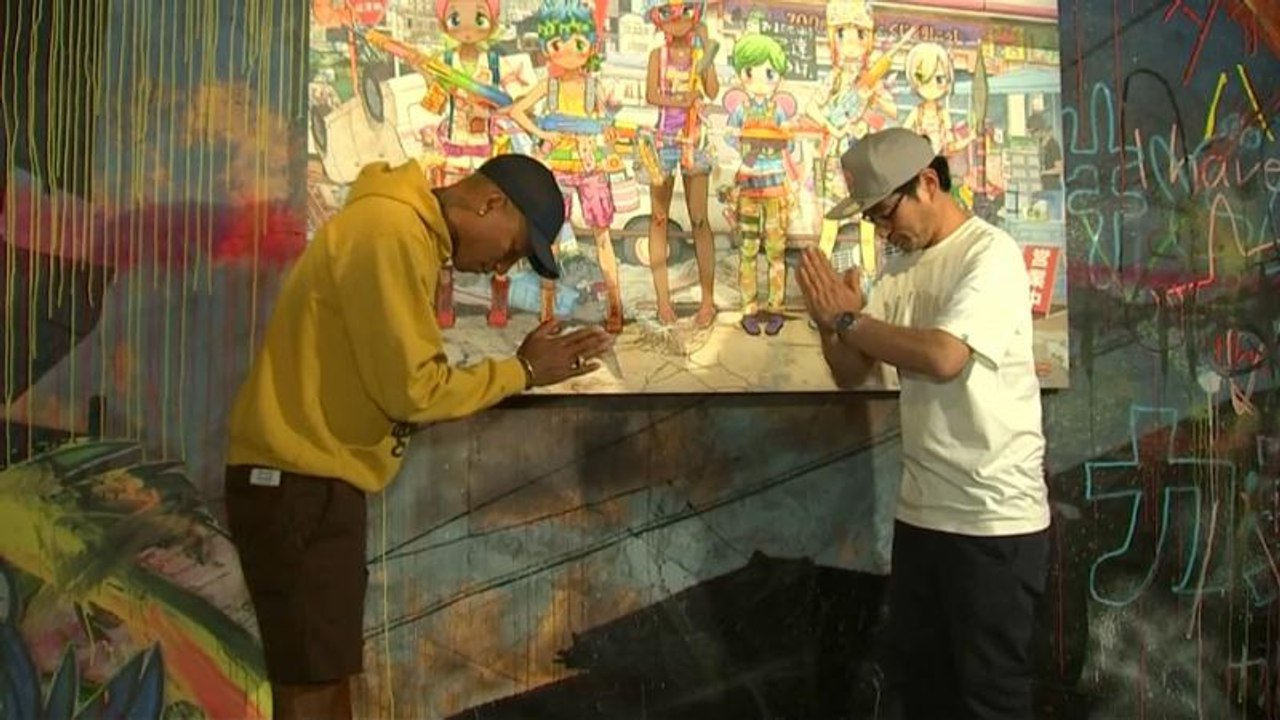 Pharrell Williams in Paris bei Mr.-Ausstellung