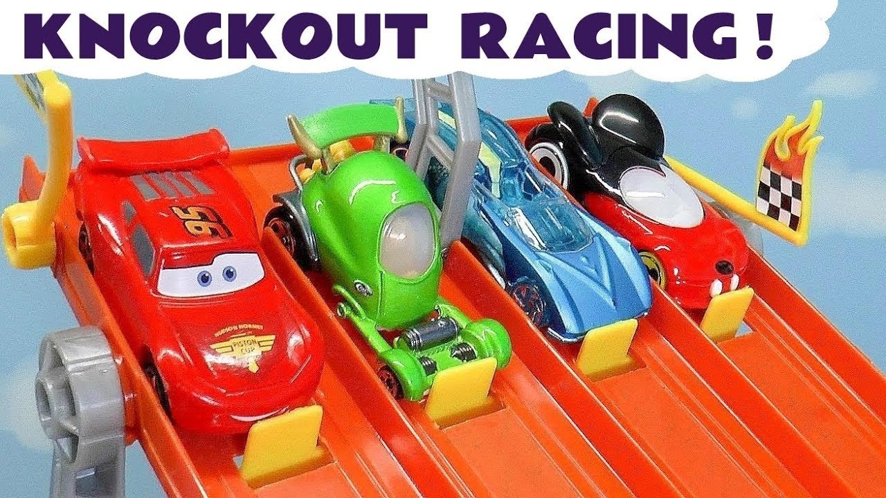 Hot Wheels Disney Pixar Cars 3 Lightning McQueen Racing with Marvel Avengers 4 & DC Comics with Transformers Optimus Prime and PJ Masks Full episode Toy Story