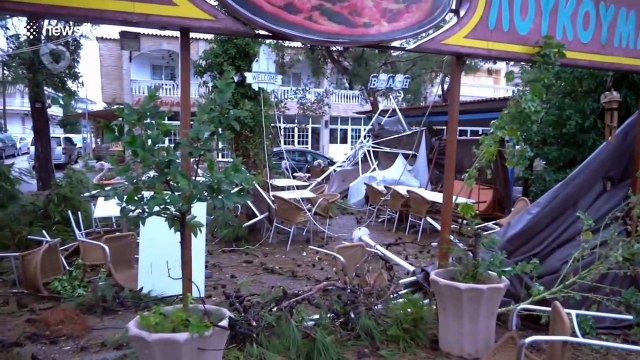 Cleanup footage reveals extent of damage after Greece storm