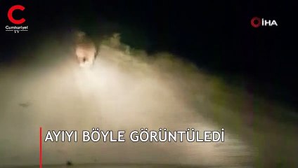 Sivas'ta cep telefonuyla görüntüledi: Aracın önünde böyle koştu