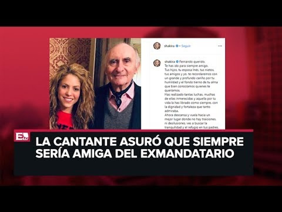 Shakira comparte mensaje de despedida para su exsuegro