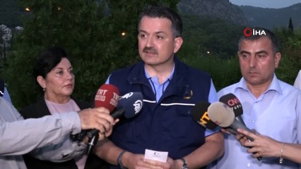 Bakan Pakdemirli: “Yangında mahsur kalan 5 personelin sağlık durumu iyi”