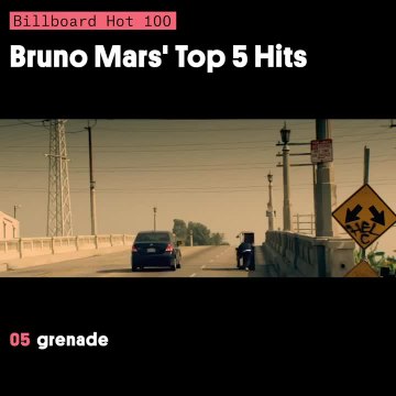 Billboard Hot 100: Bruno Mars' Top 5 Hits