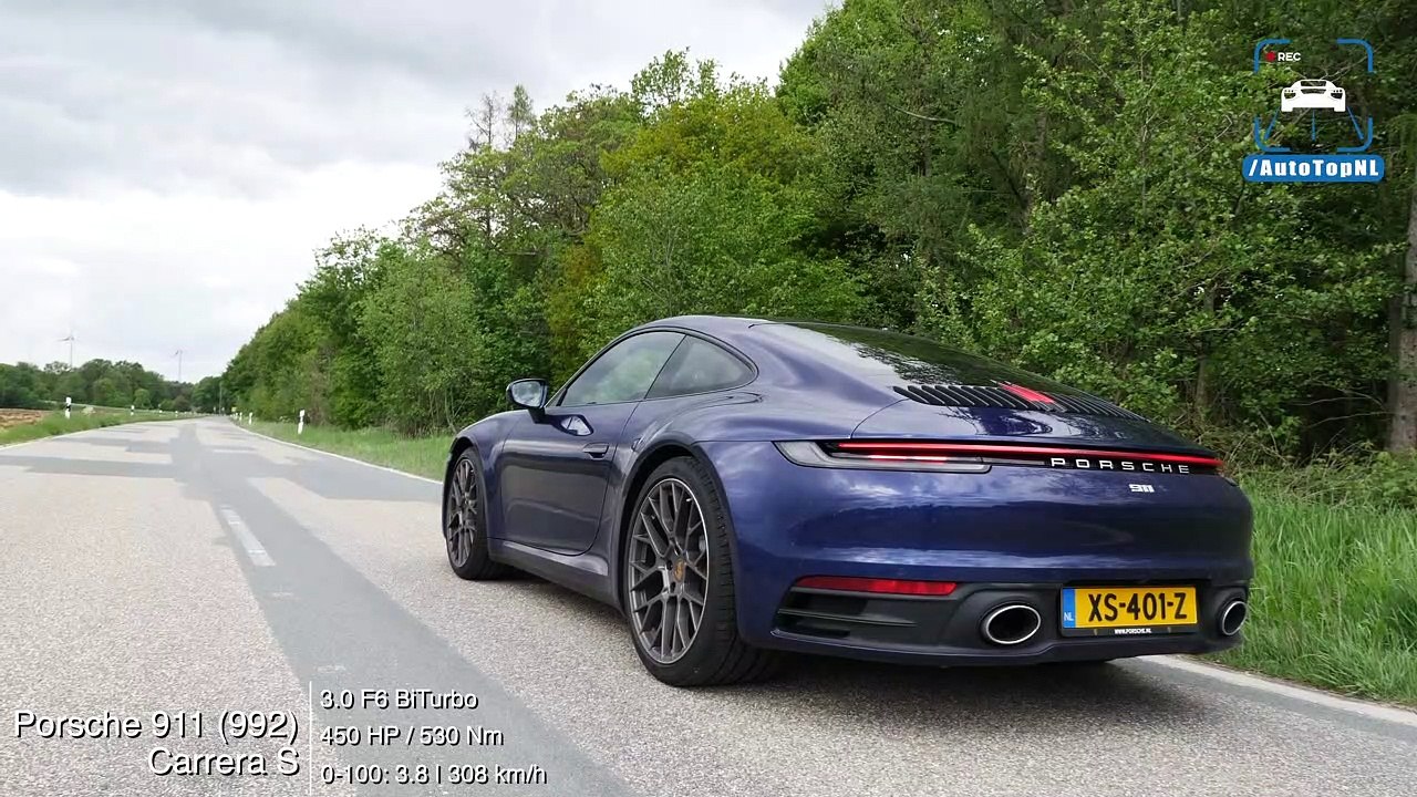 NEW! Porsche 911 992 Carrera S 0-323km/h ACCELERATION & TOP SPEED by AutoTopNL