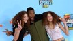 Michael Strahan with Isabella and Sophia Strahan 