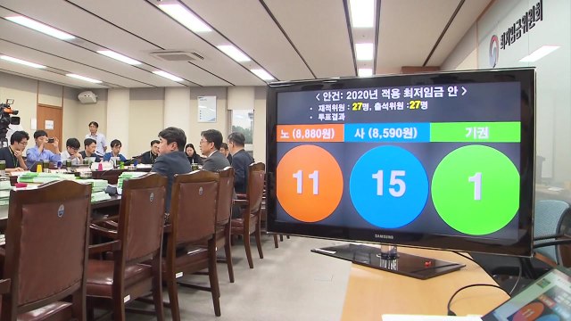 내년 최저임금 8590원 의결...2.9% 인상 '속도 조절' / YTN