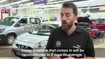 French auto-reconditioning plant making old cars go va va vroom