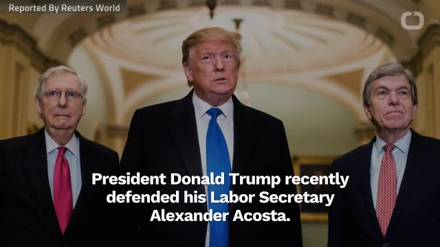 Donald Trump Defends Alexander Acosta Over Jeffrey Epstein Case