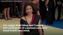 Rapper Nicki Minaj: I'm Not Going To Play Saudi Arabia