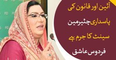 Firdous Ashiq Awan criticizes opposition for changing chairman senate