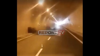 E pazakontë në tunelin e Kalimashit /Kosovari filmon gomën që 'ecën'...shpërthen papritur