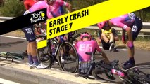 Early Crash  - Étape 7 / Stage 7 - Tour de France 2019