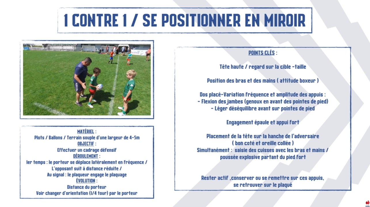 Fiches exercices ÉCOLE DE RUGBY - Journées sécurité 2019