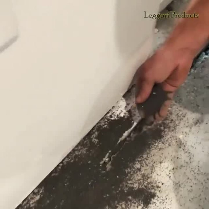 Metallic Epoxy Turquoise Vein Floor | Game Room Transformation