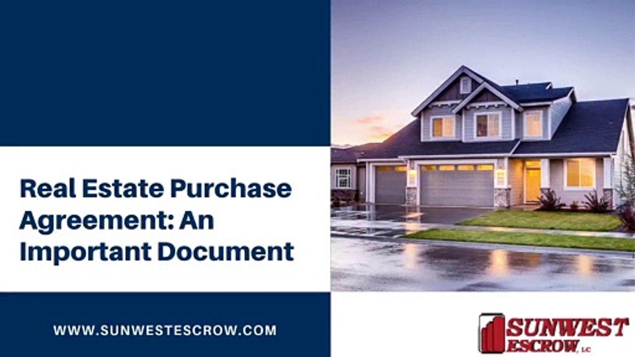 Real Estate Purchase Agreement - An Important Document