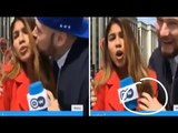 Pendant la Coupe du Monde 2018, une journaliste colombienne embrassé de force en plein direct