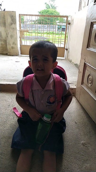 Chilled crying for go to school - this is a great family video as it happens in every family everywhere in the world!