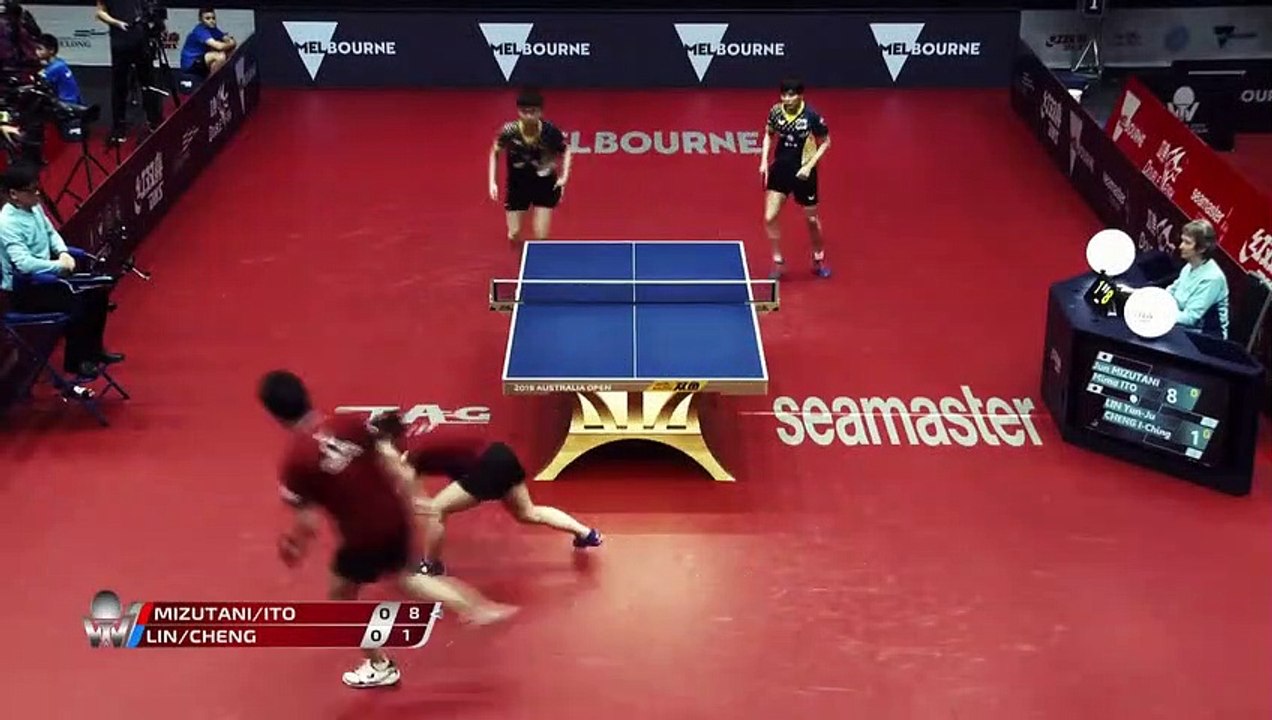 Jun Mizutani/Mima Ito vs Lin Yun-Ju/Cheng I-Ching | 2019 ITTF Australian Open Highlights (1/2)