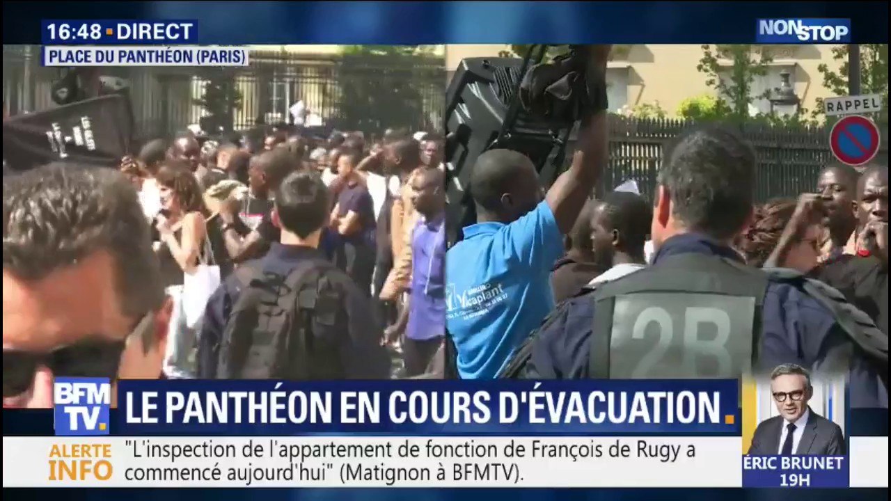 Manifestation des "gilets noirs": le Panthéon en cours d'évacuation