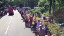 Tour de france Doubs On a retrouvé notre reporter embarqué sur un char
