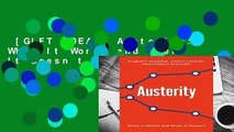 [GIFT IDEAS] Austerity: When It Works and When It Doesn t
