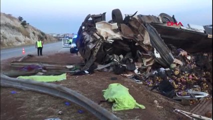 Gaziantep'te limon yüklü TIR devrildi: 3 ölü
