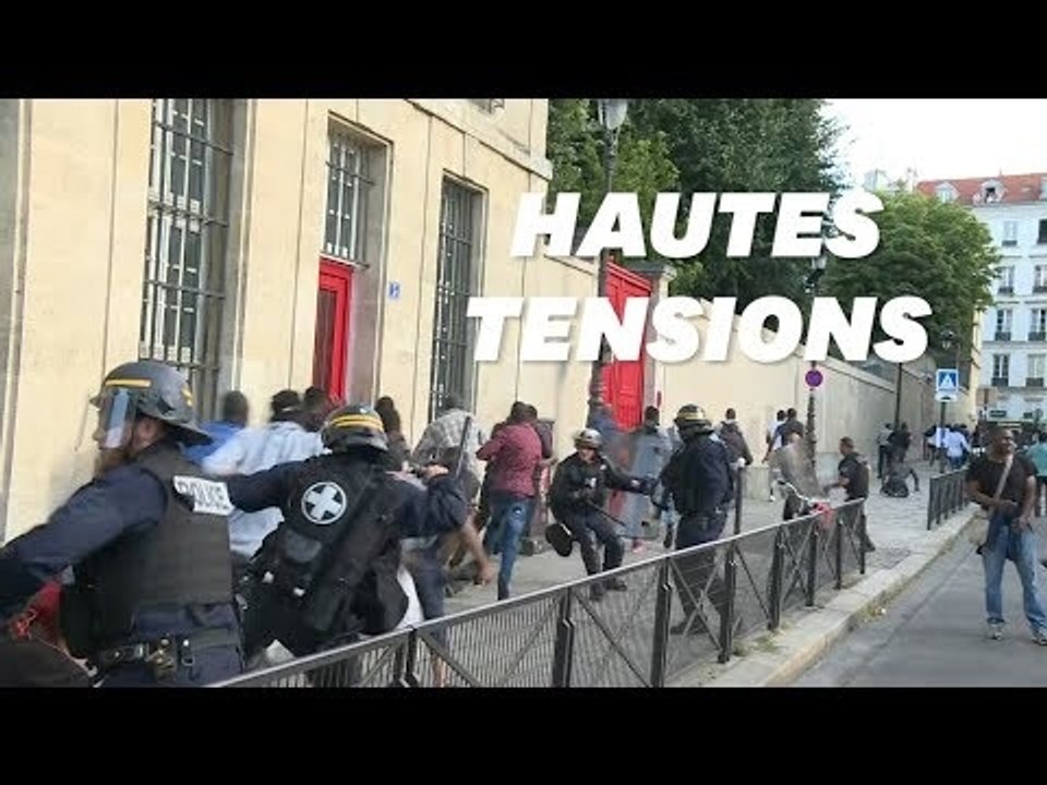 Le panthéon, siège de heurts entre sans-papiers et CRS