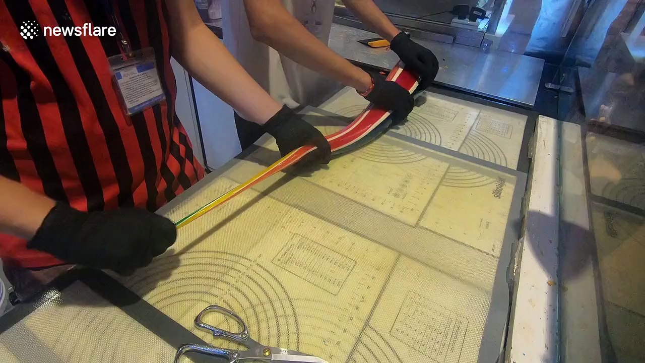 Candy makers in Vietnam create treats that are beautiful and oddly satisfying