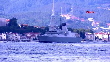 HÜRMÜZ KÖRFEZİ'NDE GÖREVLENDİRİLDİĞİ BELİRTİLEN İNGİLİZ SAVAŞ GEMİSİ BOĞAZ'DAN GEÇTİ