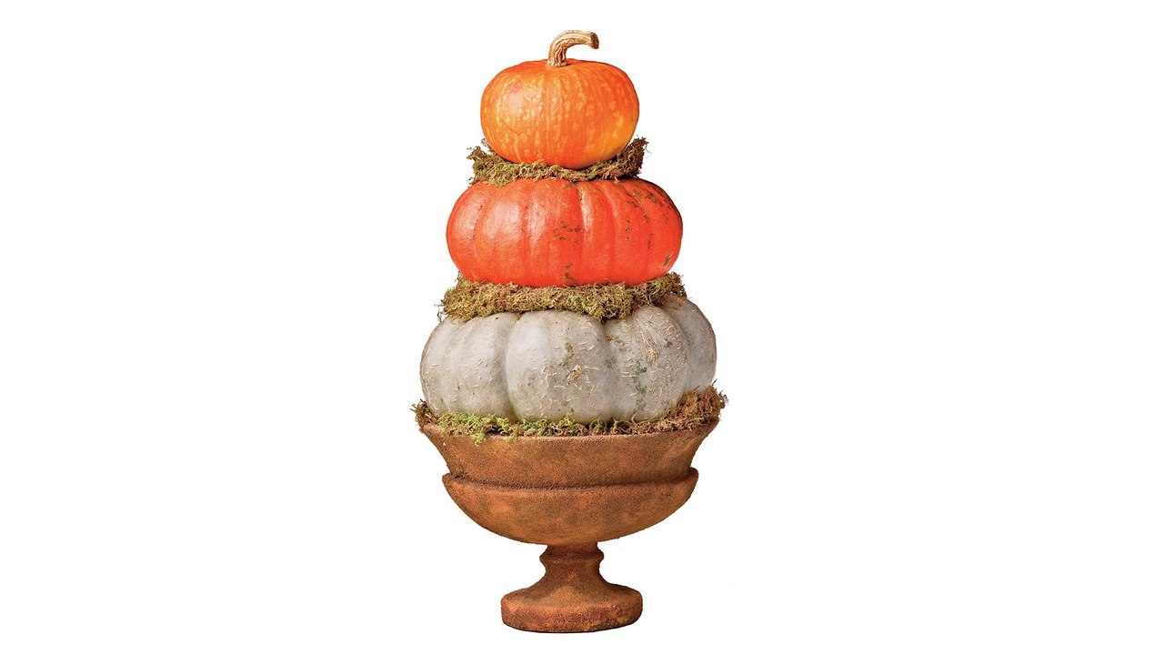 How To Make A Stacked Pumpkin Display