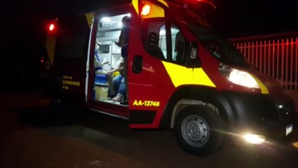 Mulher é atingida por objeto de madeira e é socorrida no Brasília