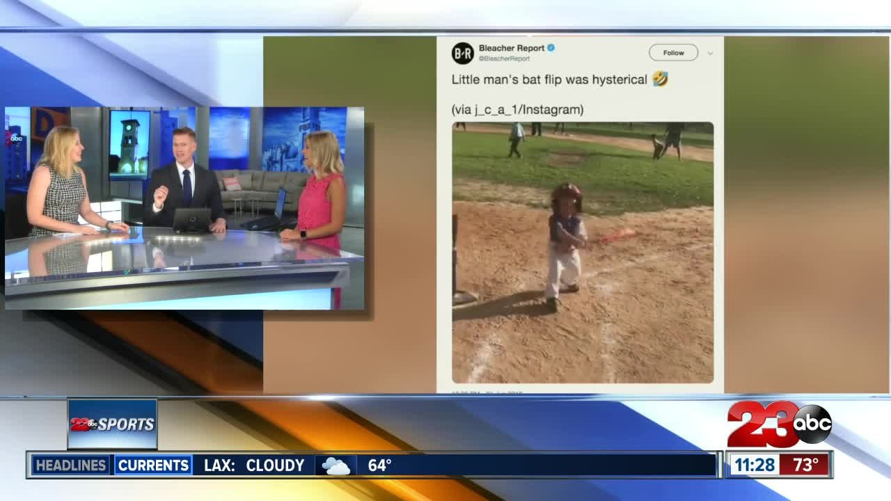23ABC reacts to little kids epic bat flip