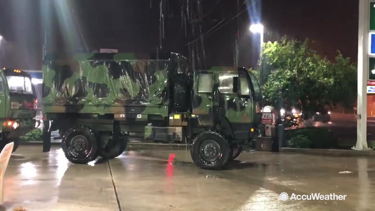 Reed Timmer with Coast Guard as conditions begin to deteriorate