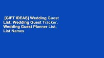 [GIFT IDEAS] Wedding Guest List: Wedding Guest Tracker, Wedding Guest Planner List, List Names