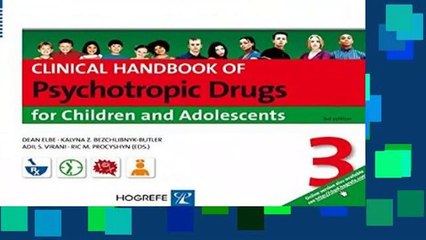 Popular to Favorit  Clinical Handbook of Psychotropic Drugs for Children   Adolescents 2015 by