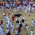 NFL - Redskins CB Josh Norman is out here JUMPING OVER bulls in Pamplona