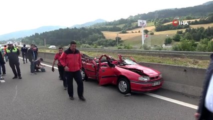 TEM Otoyolu'nda feci kaza: 1 ölü, 2 yaralı