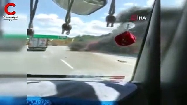 Yavuz Sultan Selim Köprüsü'nde yakıt tankerinde yangın