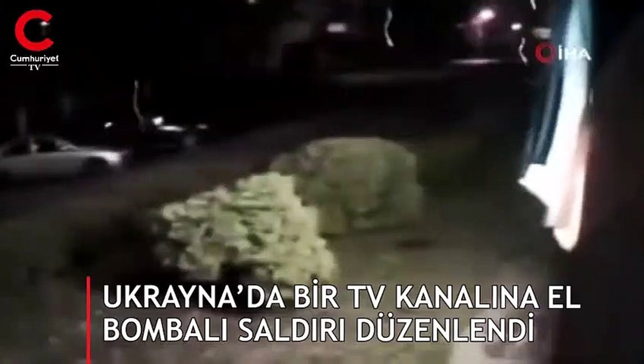 Ukrayna’da bir TV kanalına el bombalı saldırı düzenlendi