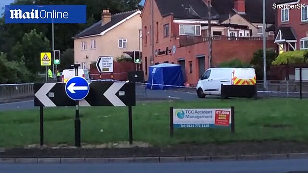 Police at the scene of a 'targeted' fatal stabbing in Birmingham