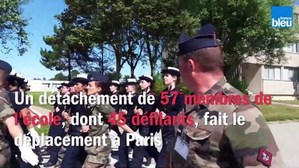 14-juillet : l'école des Fourriers de Querqueville sur les Champs-Elysées