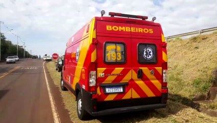 Colisão traseira deixa mulher ferida na marginal da BR-467